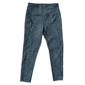 Zella Womens Leggings Pull On Athletic Activewear Dotted Green Size Medium